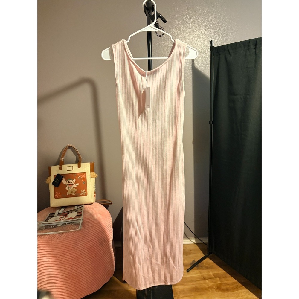 Anistar - Beautiful Light Purple Sleeveless Dress, Cut out and Knot back, Sz L